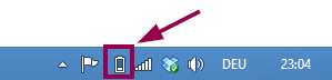 Windows 8: Symbol für Stromversorgung auf der Taskleiste