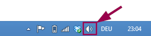 Windows Taskleiste: Lautstärke Symbol