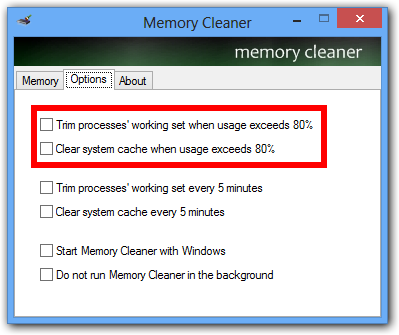 Memory Cleaner Screenshot 2