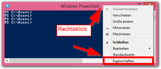 Windows PowerShell Eigenschaften