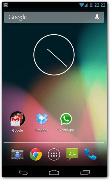 Android 4.2.2 Startbildschirm (Desktop)