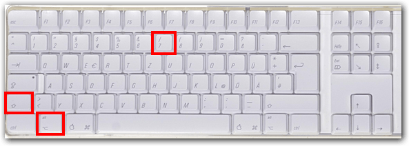 Backslash auf der Deutschen Mac Tastatur (Apple)