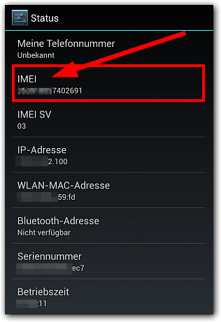 Android: IMEI-Nummer 