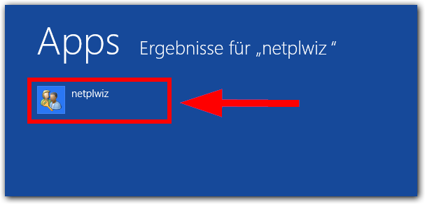Windows 8: netplwiz
