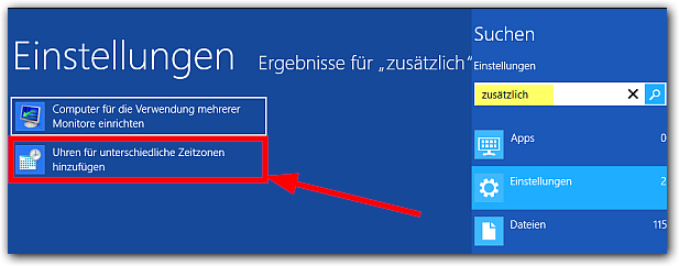 Windows 8: Uhren für unterschiedliche Zeitzonen hinzufügen