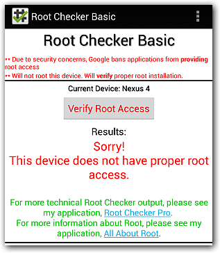 Root Checker Screenshot