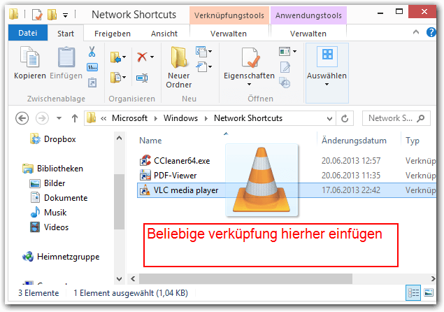 Ordner: \Microsoft\WindowsNetwork Shortcuts 