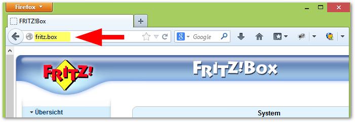 fritz.box Adresse für Fritz!Box 