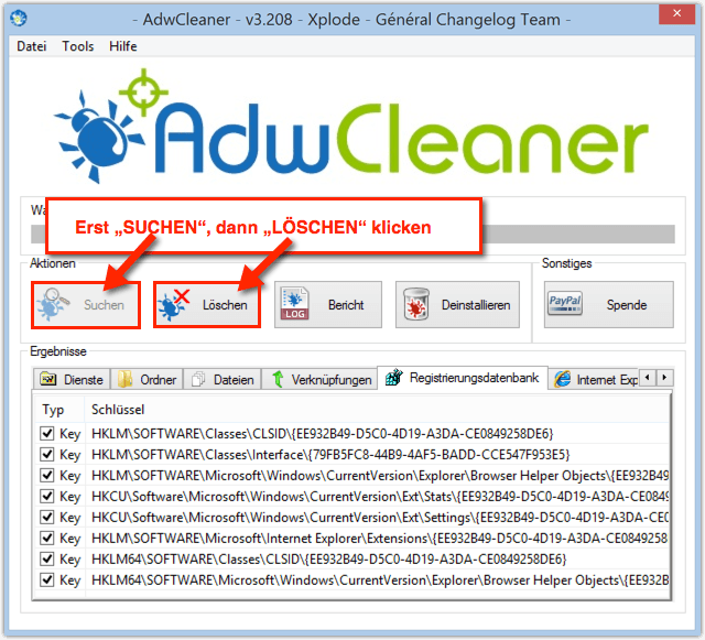 AdwCleaner Screenshot