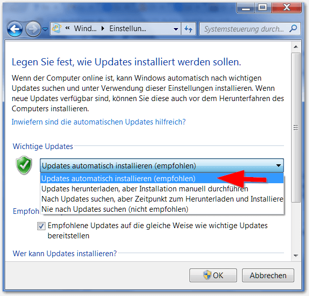 Windows: Updates automatisch installieren