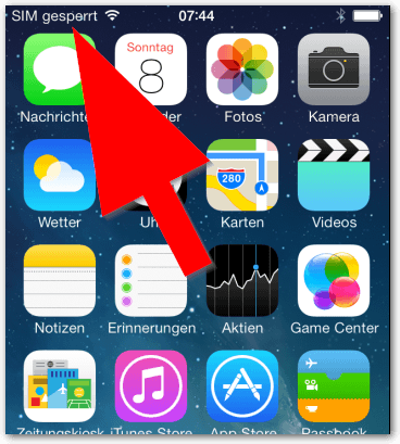 SIM Gesperrt Fehlermeldung bei iPhone bzw. iPad (iPhone 4, 4s, 5s, 5c, iOS )