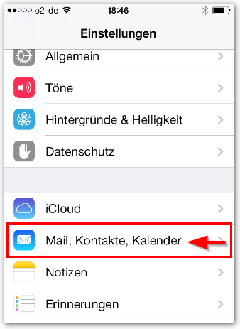 iPhone: Mail, Kontakte, Kalender