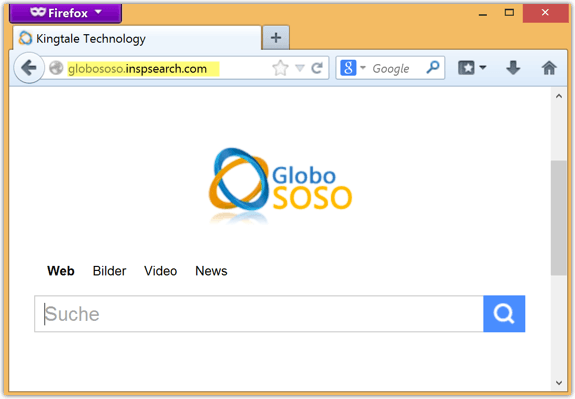 Screenshot: globososo.inspsearch.com