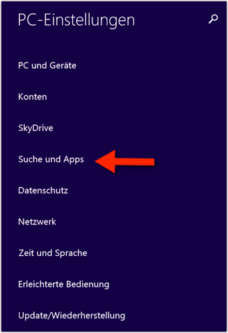 Windows 8.1: Suche und Apps