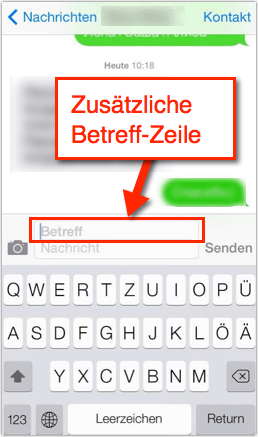 iPhone: SMS und MMS Betreff-Feld