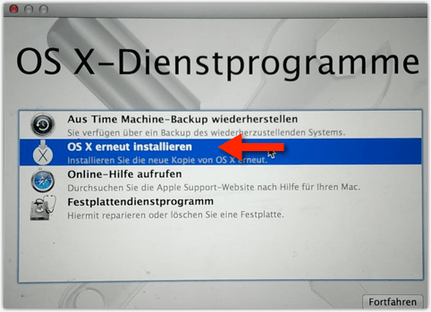 Macbook: OS X erneut installieren