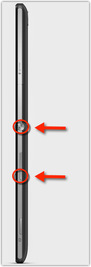 Sony Xperia Z2a: Screenshots machen Methode 1