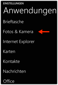 Windows Phone 8.1, 8.2: Fotos & Kamera