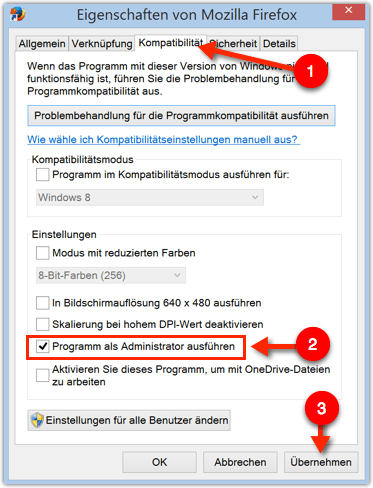 Windows 8/8.1: Programm als Administrator ausführen