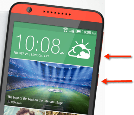 HTC Desire 820: Screenshot Machen (Bildschirmfoto) - Methode 1