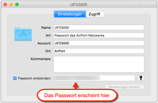 MacBook/iMac: Das Passwort wird angezeigt