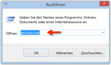 services.msc Befehl um dWindows-Dienste zu öffnen