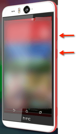 HTC Desire 320: Screenshot Machen (Bildschirmfoto) - Methode 1