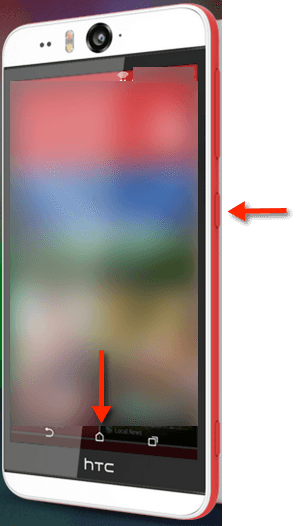 HTC Desire 320: Screenshot (Hardcopy) machen HTC-Methode