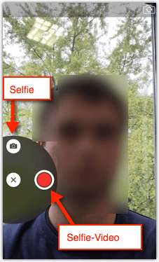 iPhone: Foto-Selfie und Video-Selfie Blitzversand