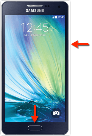 Samsung Galaxy A3: Screenshot machen Tasten