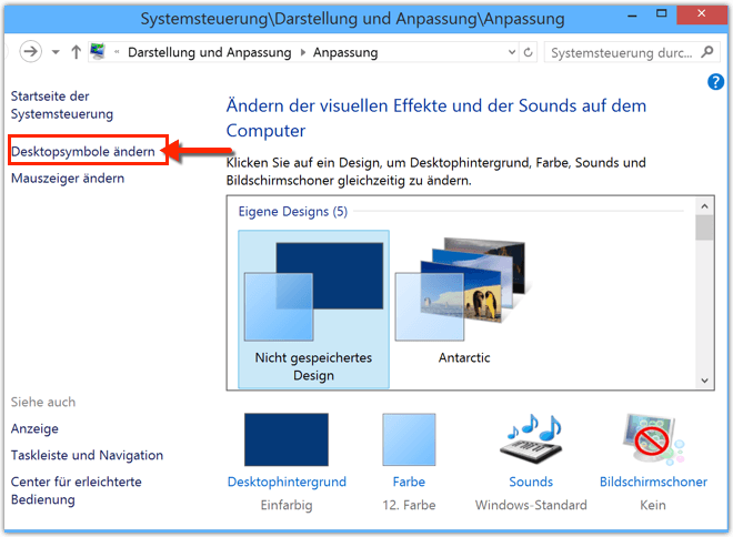 Windows: Desktopsymbole ändern
