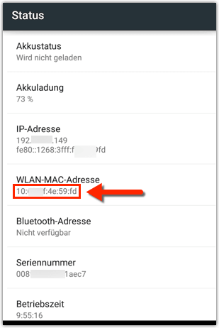 WLAN-MAC-Adresse bei Android 5 Geräten von Nexus, Huawei, Samsung, LG, HTC, SONY, Lenovo