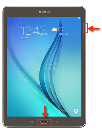Samsung Galaxy Tab A Screenshot Tasten