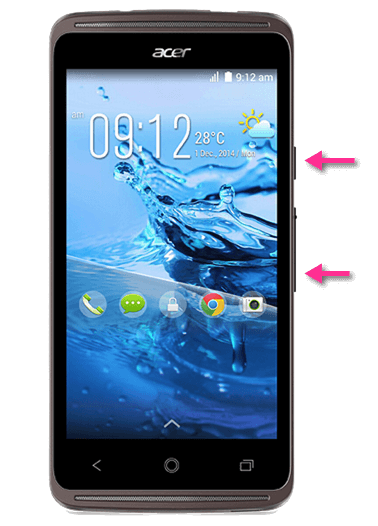 Acer Liquid Z410: Screenshots erstellen mit Tasten