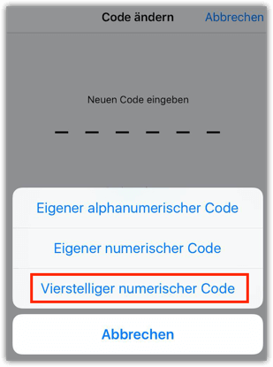 Vierstelliger numerischer Code