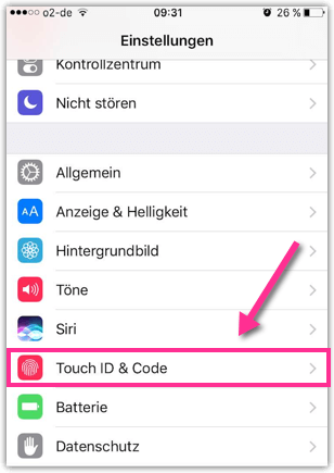 Touch ID & Code in iOS 10 iPhone 7